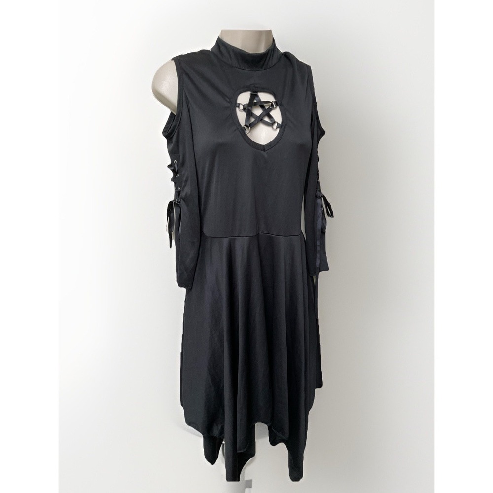 Whimsy Goth Modern Hero Dress Size Med Festival Grunge Goth Dark Acad.  Witchy